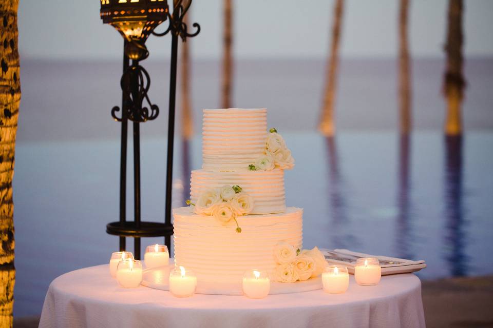 Destination wedding cake