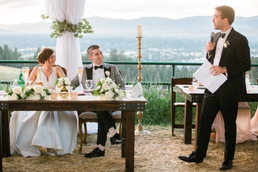 Head table and chairs