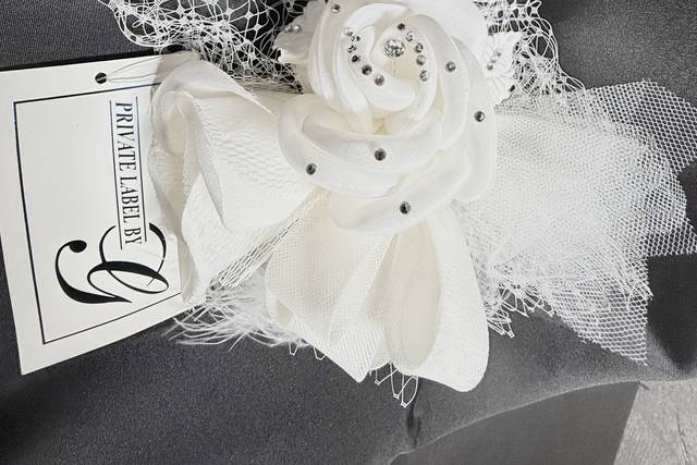 #2 net, jeweled hair piece