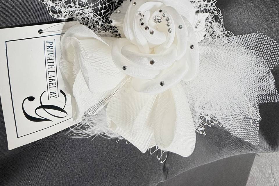 #2 net, jeweled hair piece