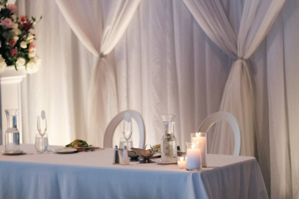Head table setup
