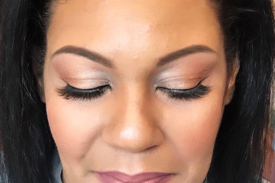 Spring romantic color makeup