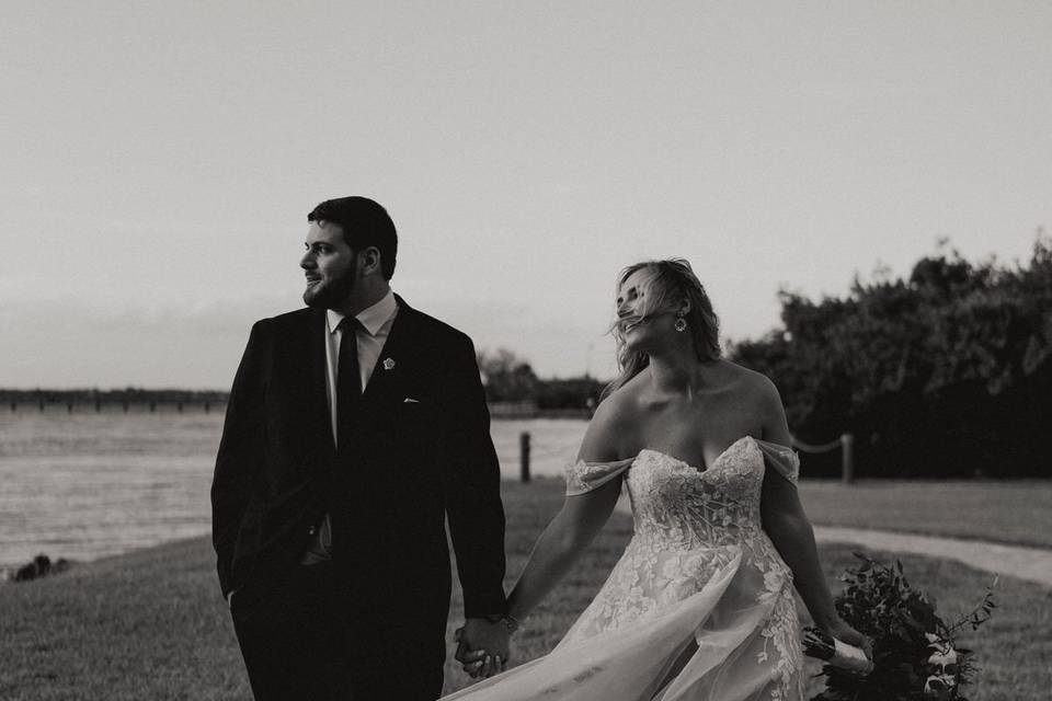 Bride and Groom Black and Whit