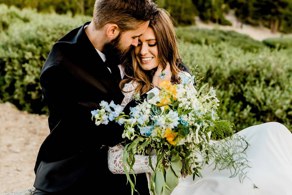 Blue and Yellow Bouquet