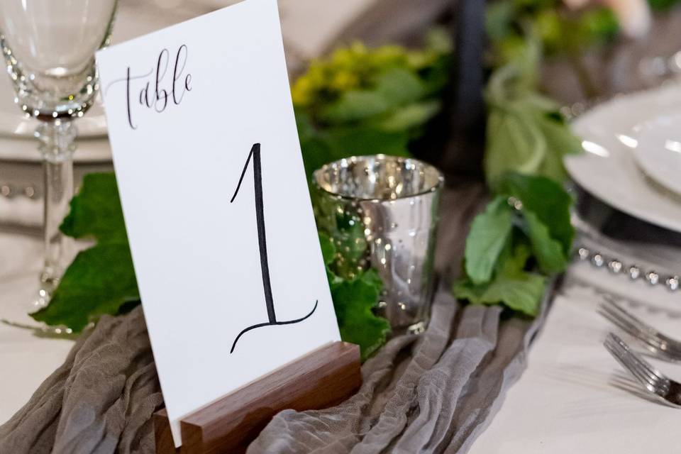 Table number