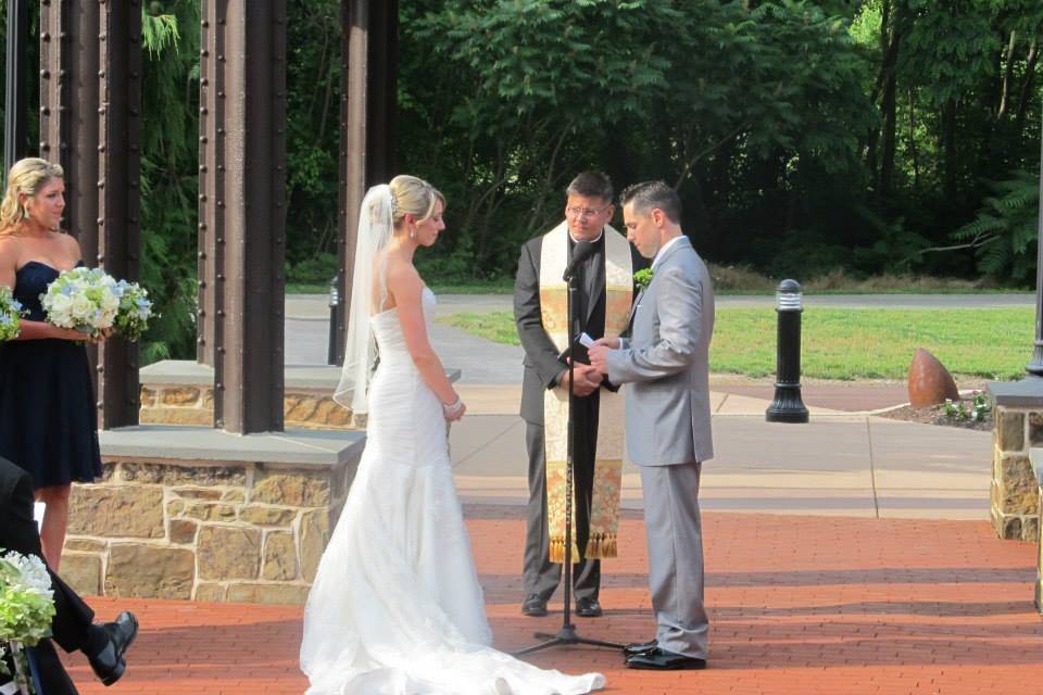 The bride and groom