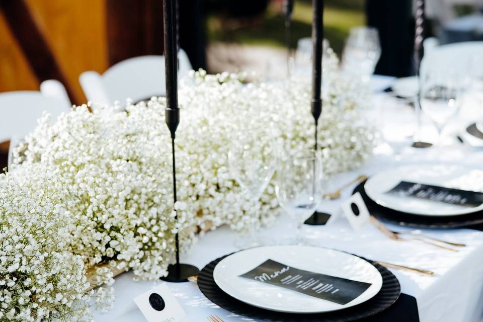 Elegant black & white table