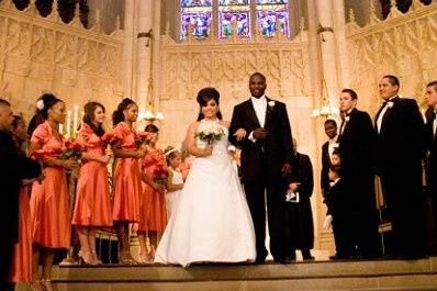 The newly wed couple