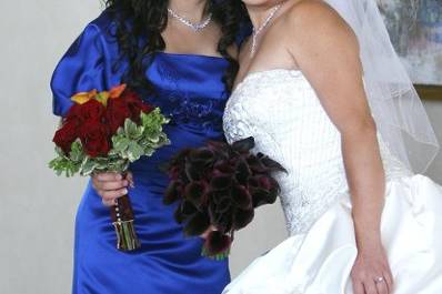 The bride and maid of honor