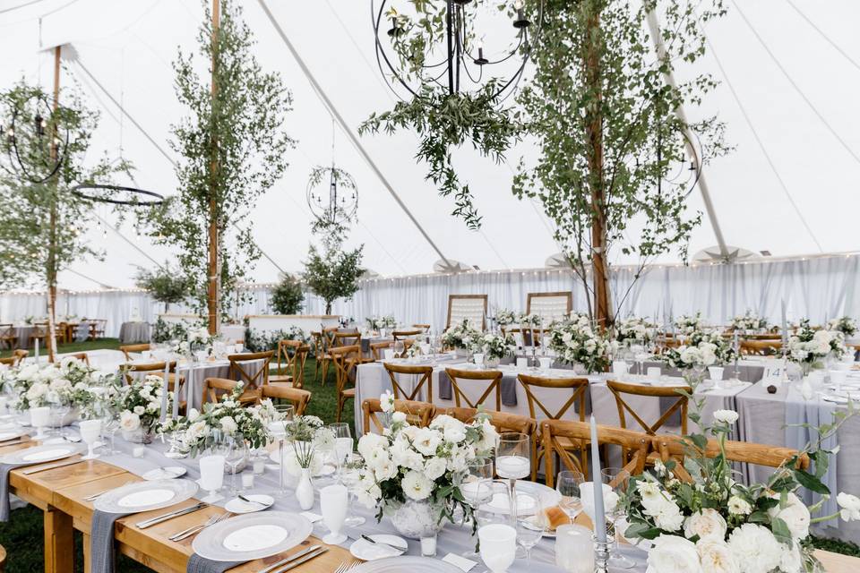 Luxury tent wedding in country
