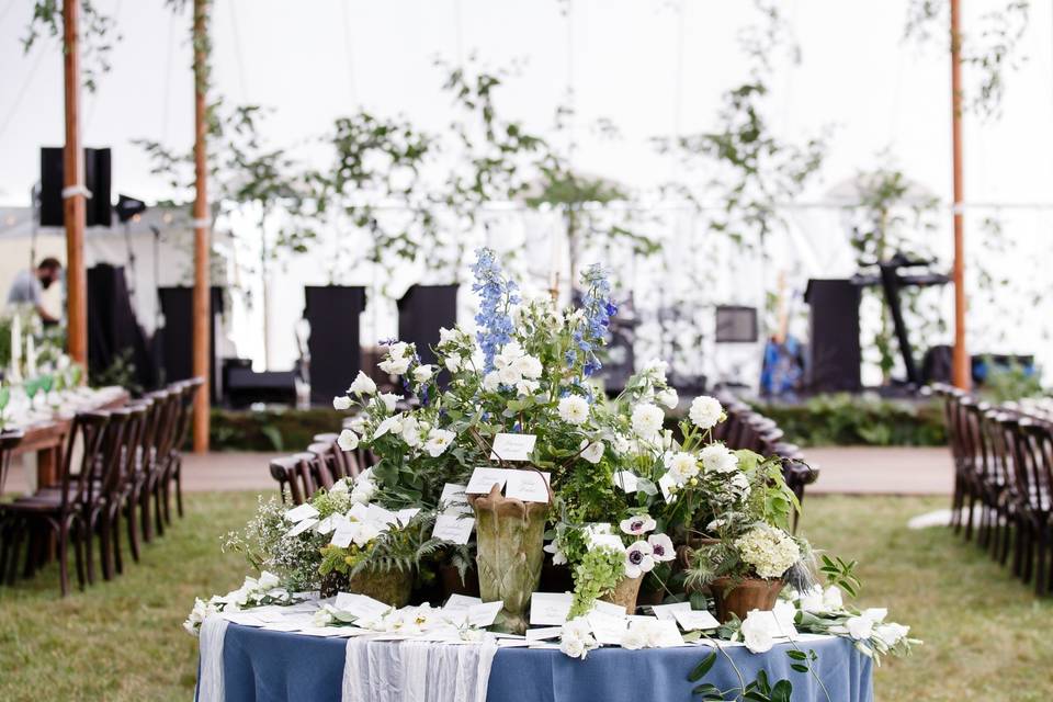 Garden inspired tent wedding