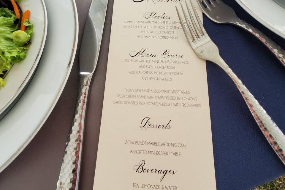 Menu Card