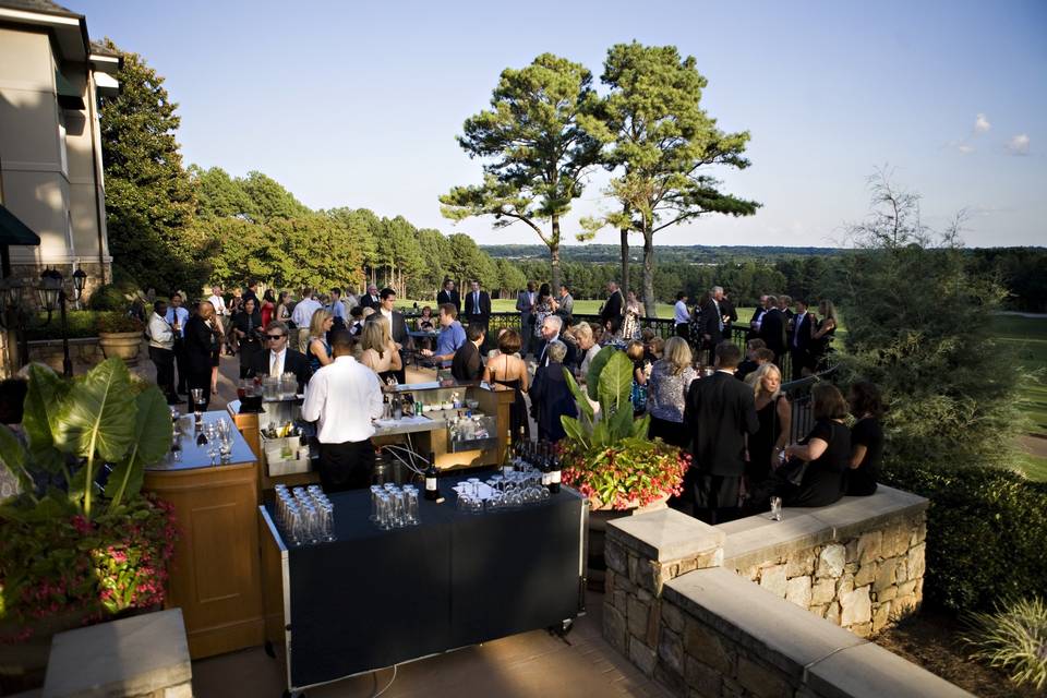 Outdoor cocktail party