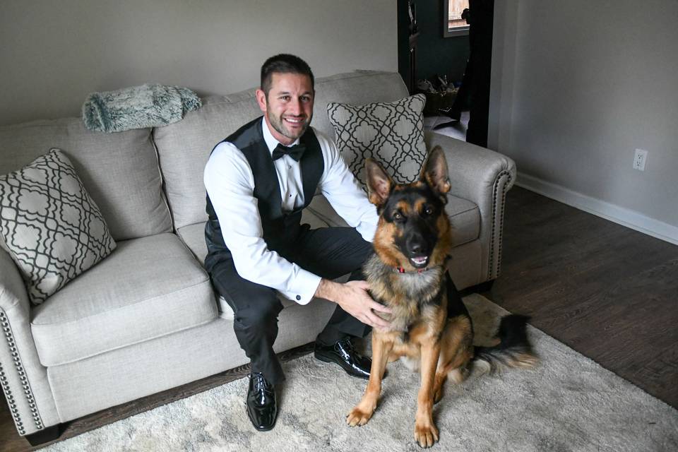 Groom Getting Ready