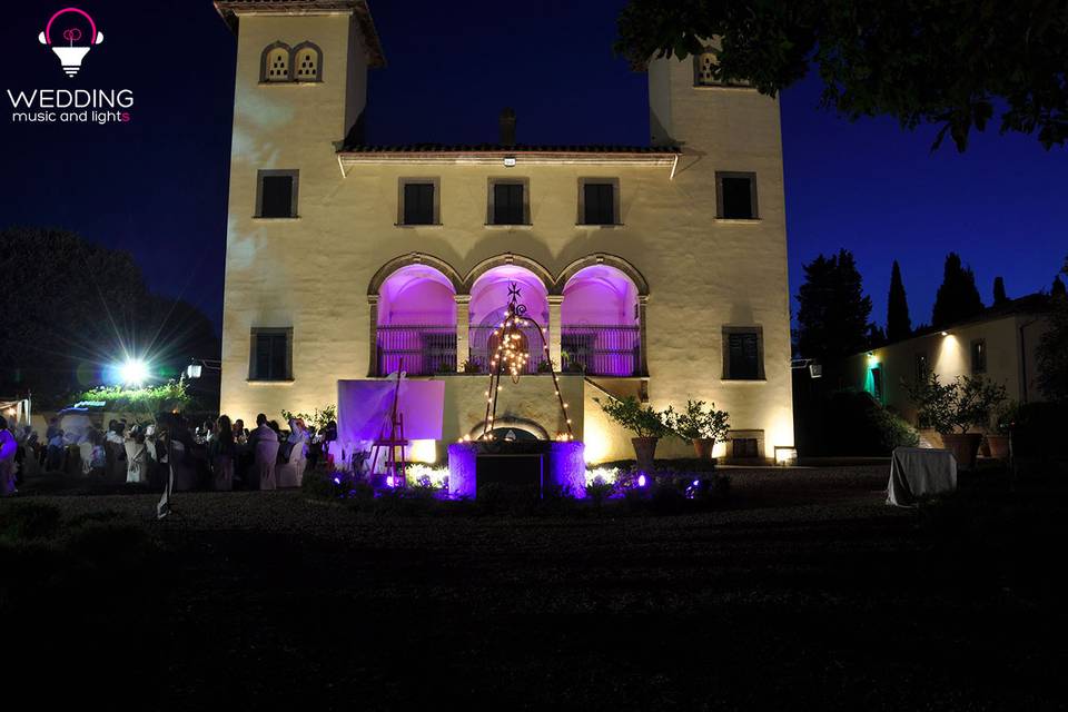 Wedding architectural lighting - Tuscany - Italy
