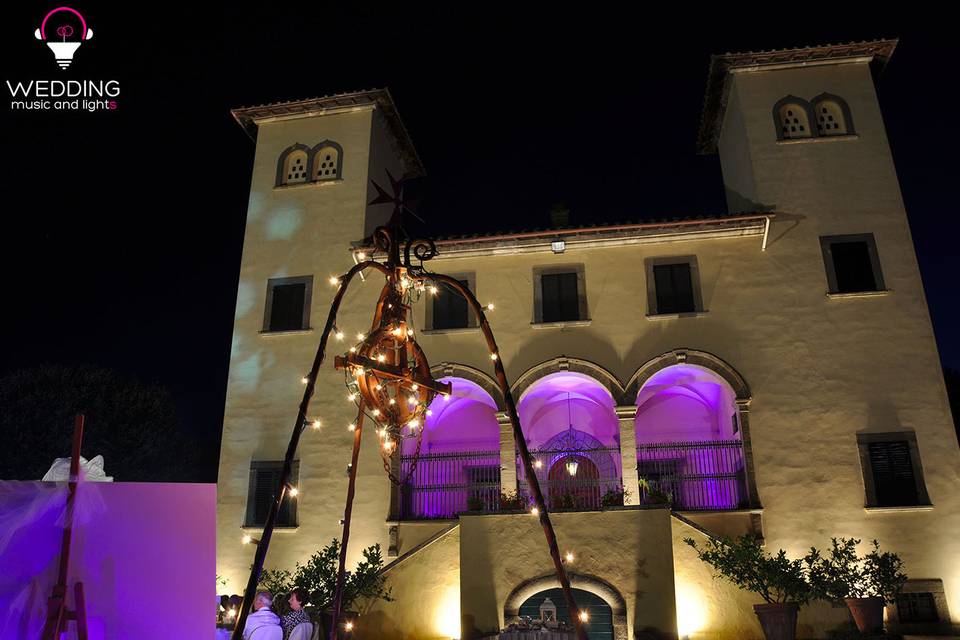 Wedding architectural lighting - Tuscany - Italy