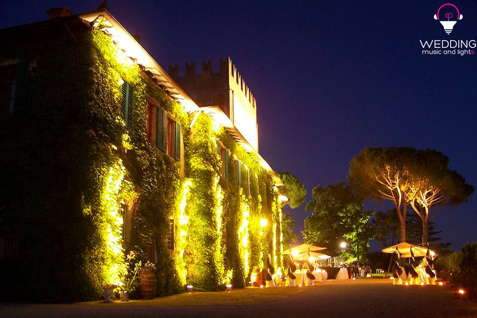 Wedding architectural lighting - Tuscany - Italy