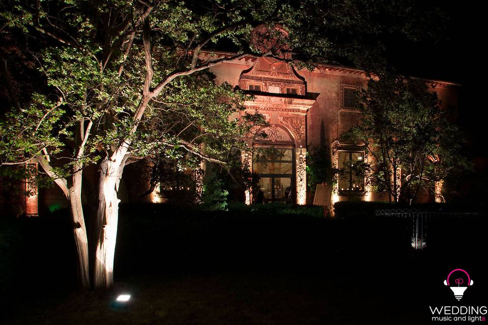 Wedding architectural lighting Villa Passerini - Tuscany - Italy