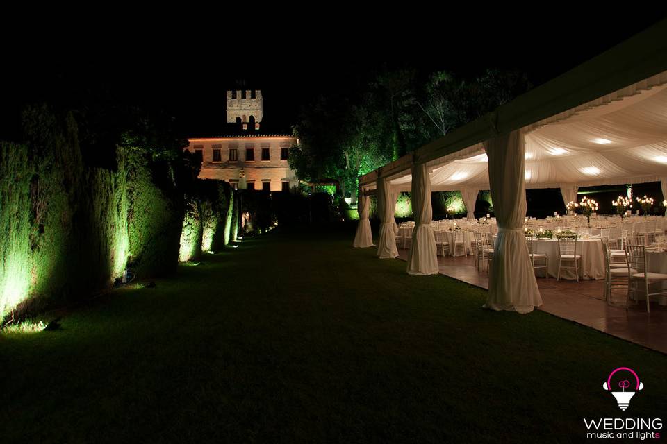 Wedding architectural lighting - Tuscany - Italy