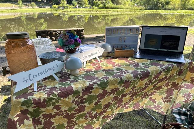 Table set up at Summer Fest