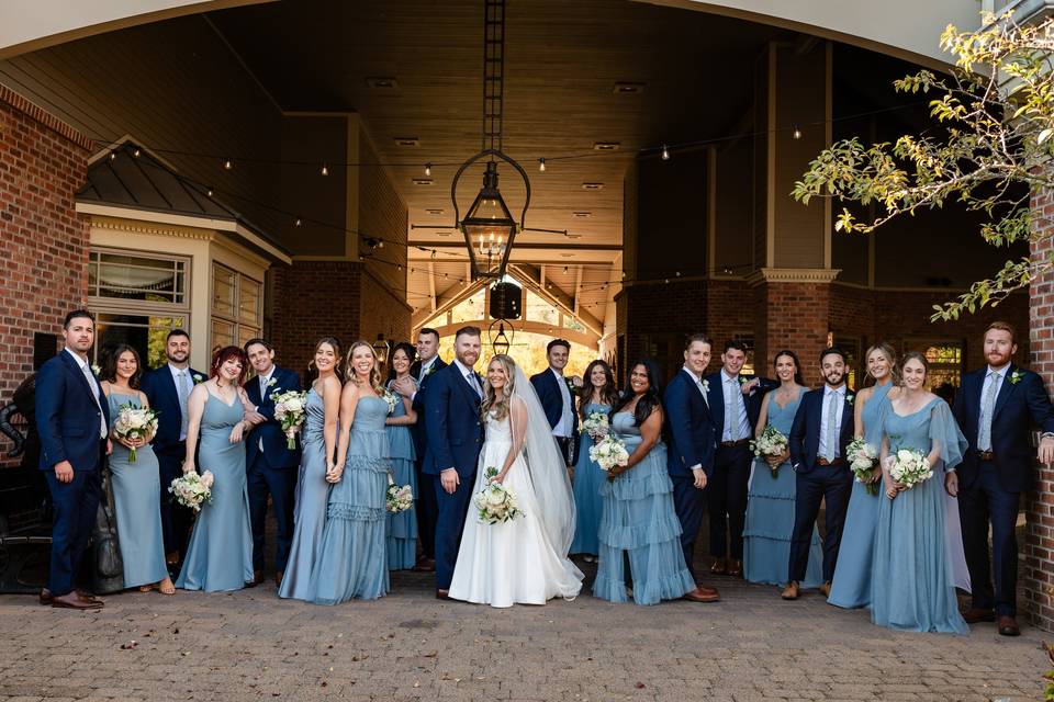 Fall wedding party