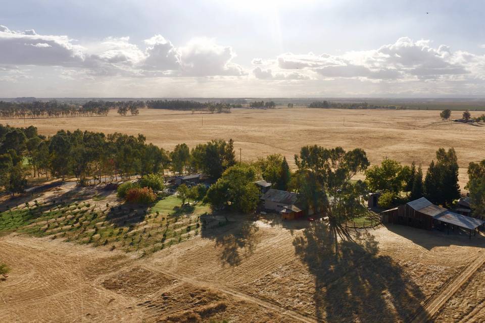 Drone over Stone Barn Ranch