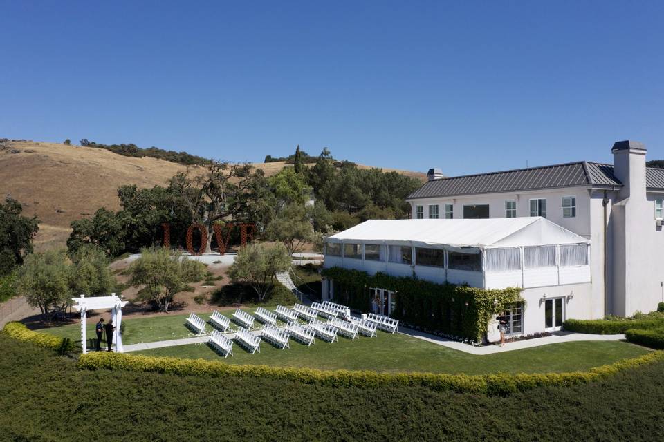 Drone over Stone Barn Ranch