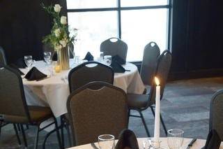 Table setup with centerpiece