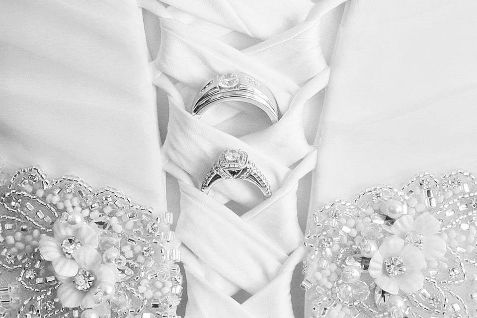 A close-up of the rings - Chrystal Photography