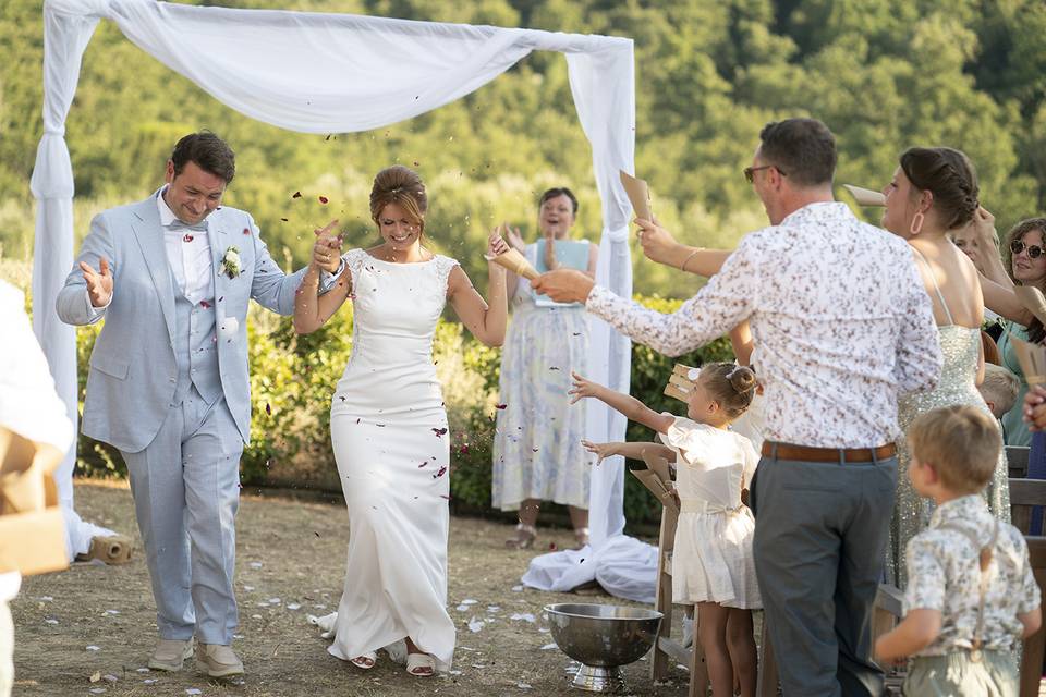 Outdoor ceremony in Tuscany