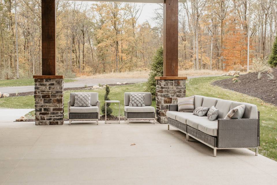 Cozy seating on the porch