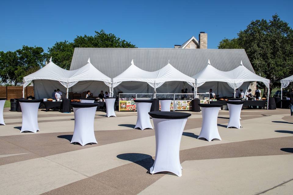 Tents and cocktail tables