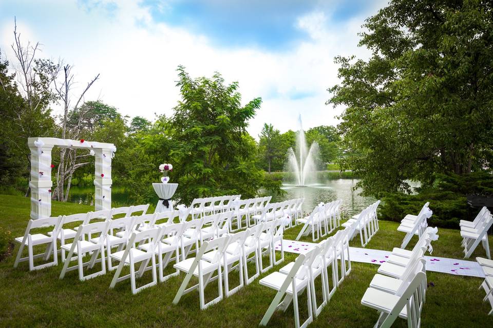 Outdoor wedding ceremony