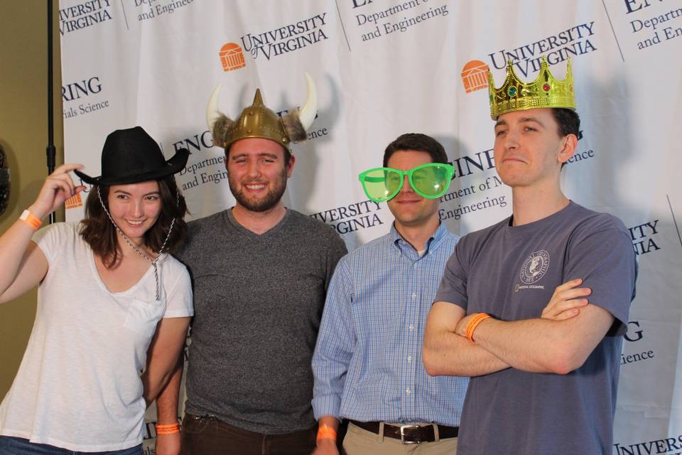 Posing for the photo booth