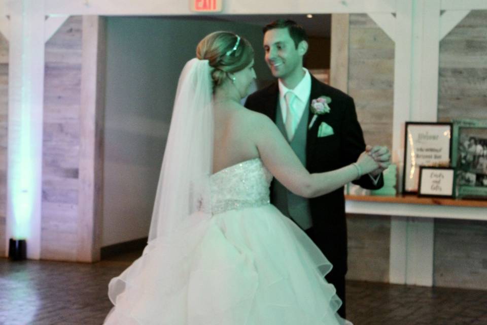 The newlyweds' first dance