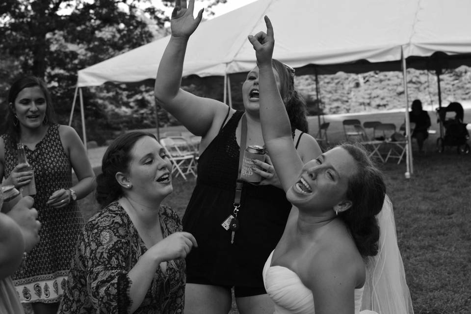 When the bride is having a great time
