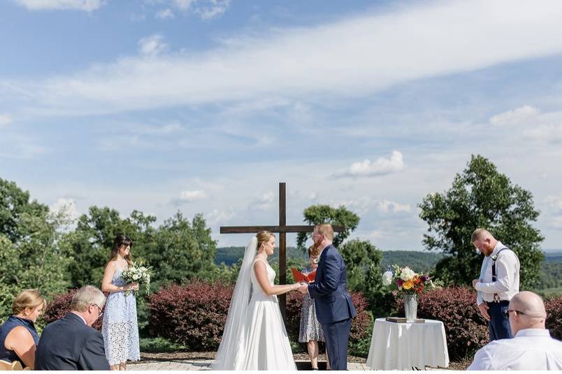 Ceremony on terrace