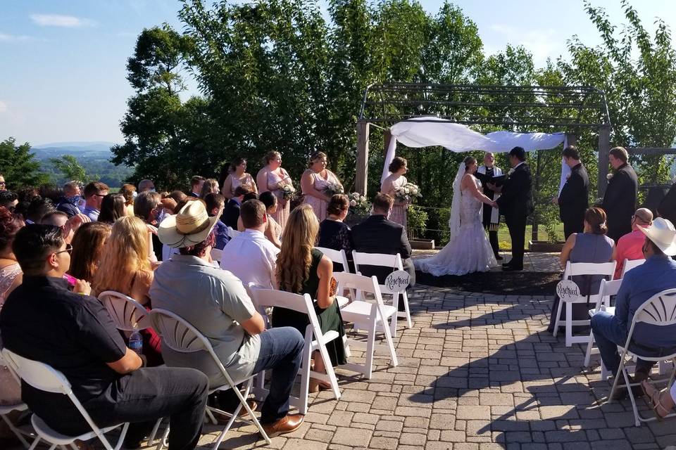 Ceremony on the terrace