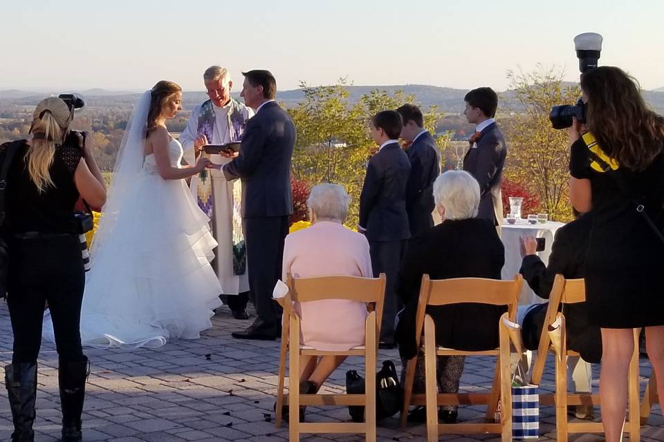 Ceremony on terrace