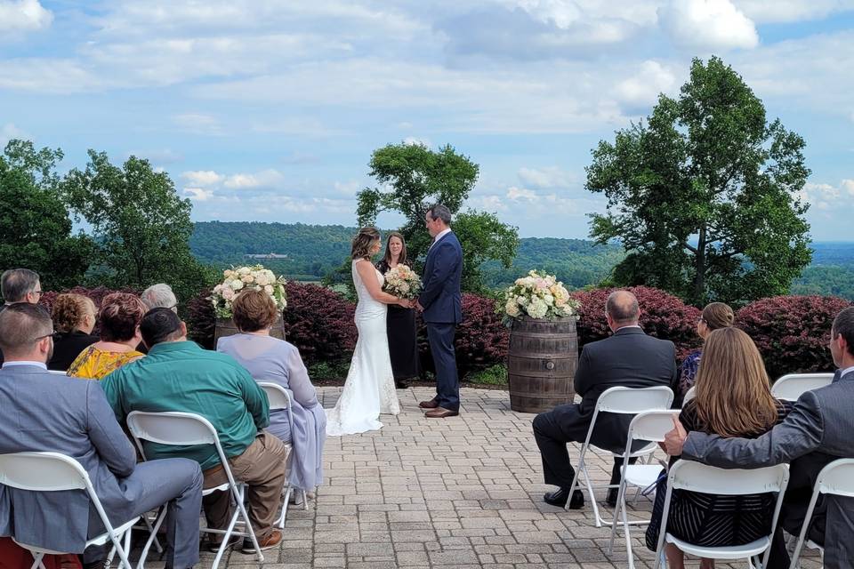 Ceremony on terrace