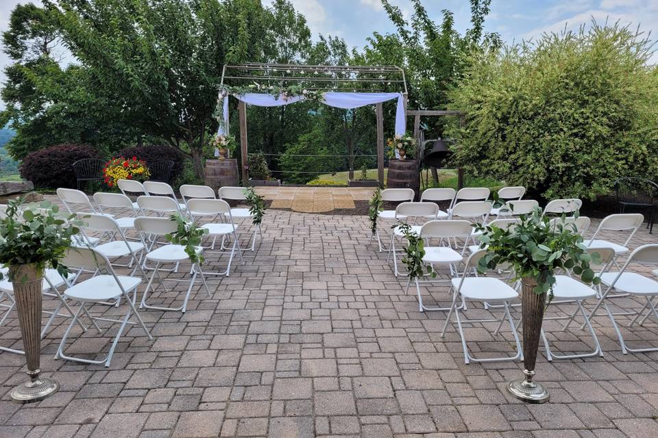 Ceremony at the arbor