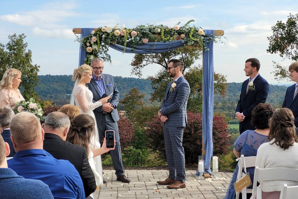 Ceremony on terrace