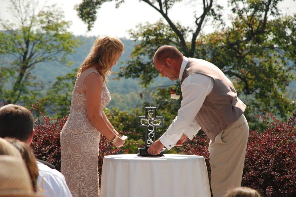 Ceremony on Helen's Terrace