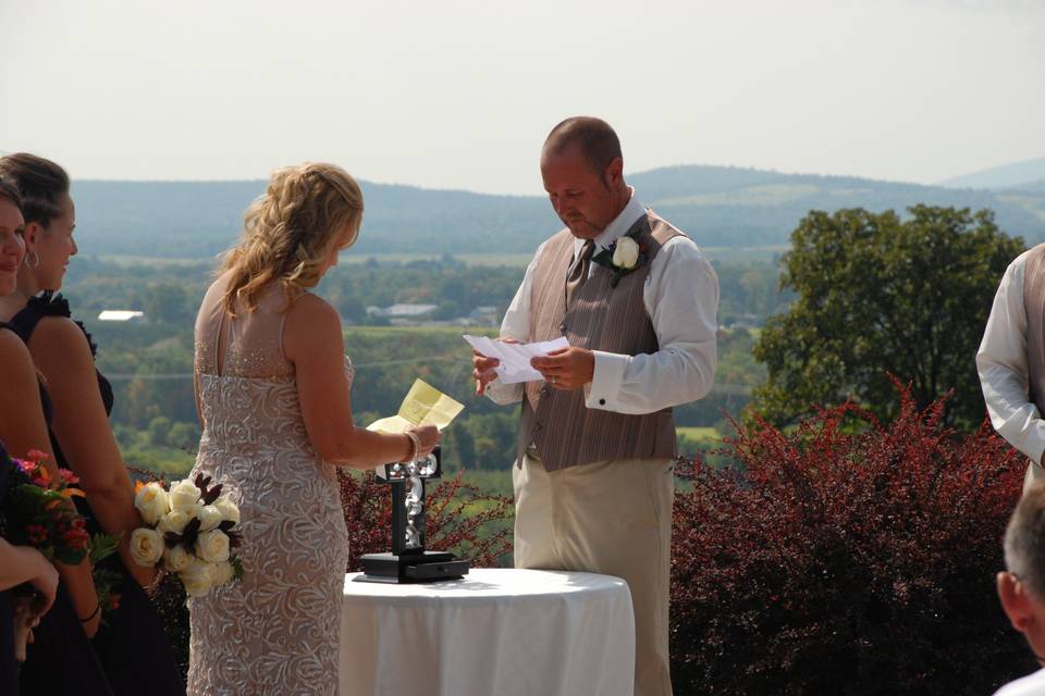 Ceremony on Helen's Terrace