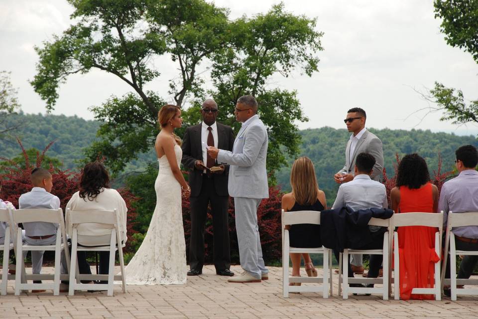 Ceremony on Helen's Terrace