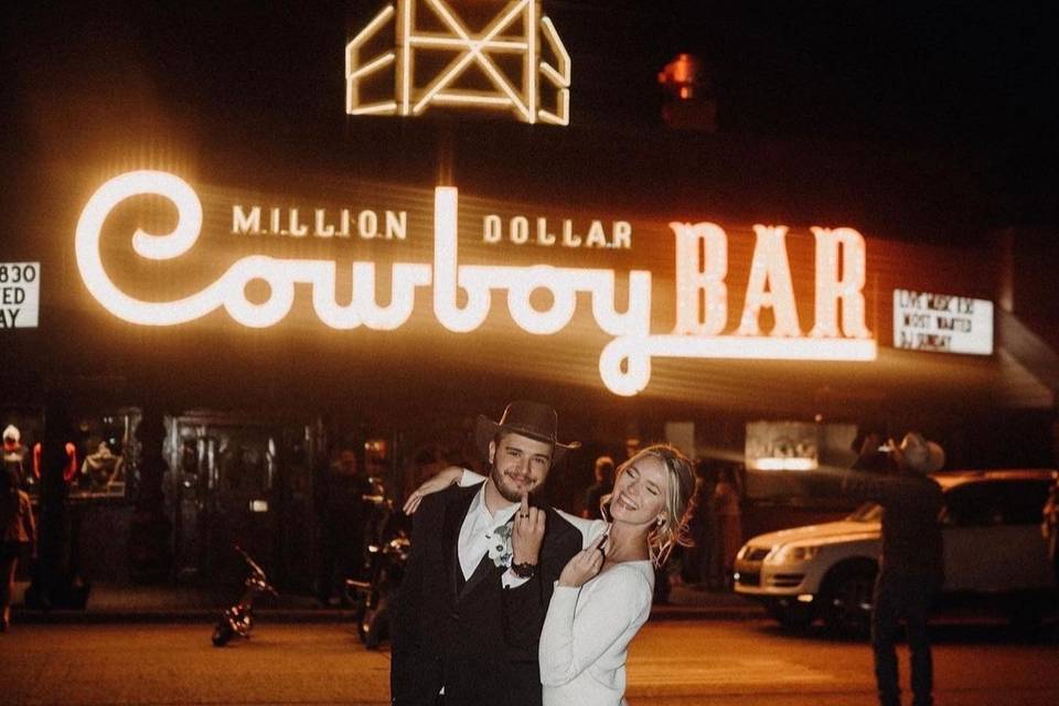 Cowboy Bar Bridal Session Updo