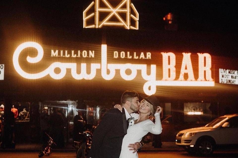 Cowboy Bar Bridal Session Updo