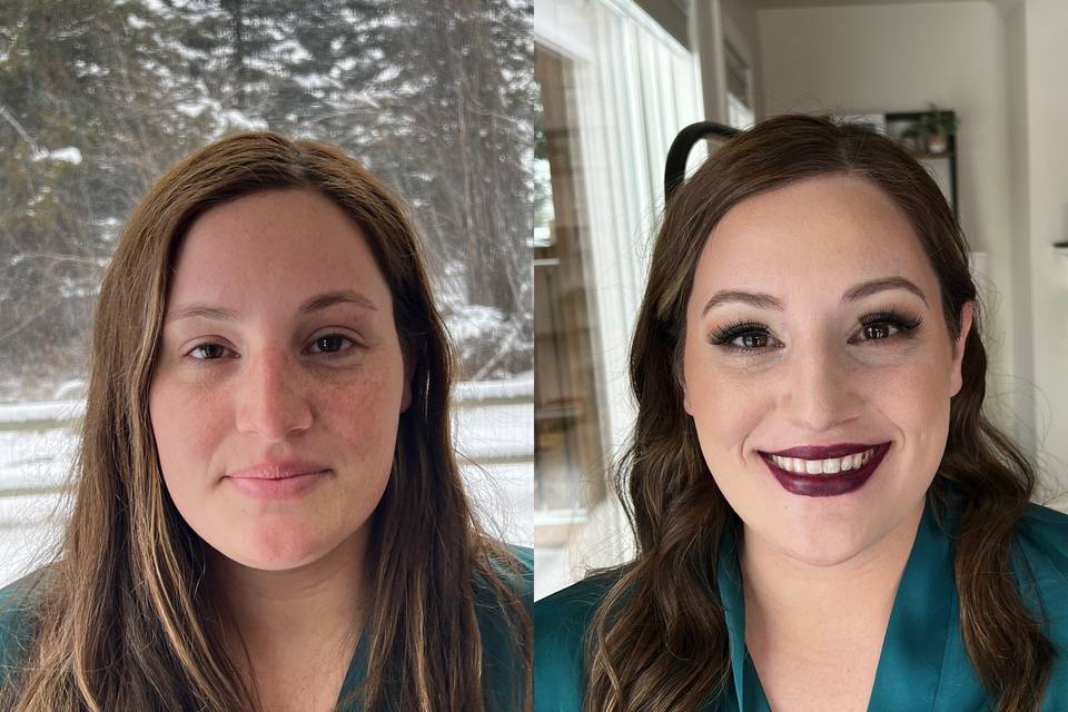 Bridal HMU before/after