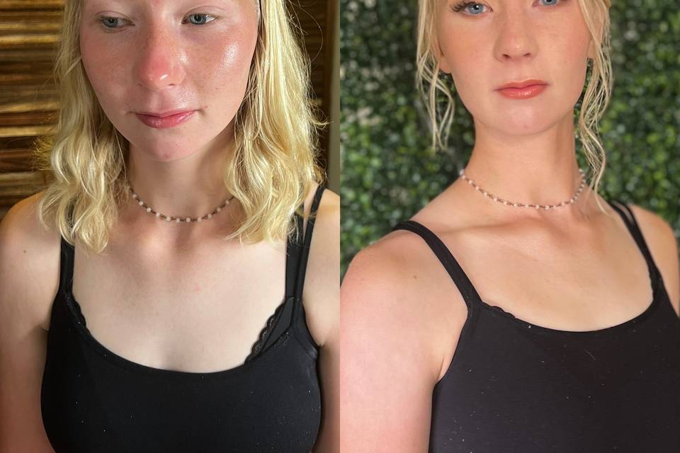 Bridal HMU before/after