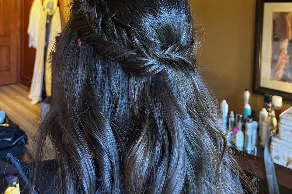 Bridal Half Updo Braid